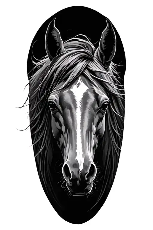 pale horse tattoo design idea