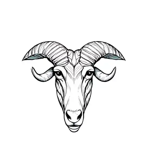 Aries zodiac sign tattoo design idea