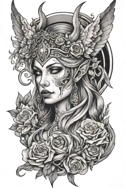 Freya tattoo design idea