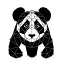 panda face tattoo design idea