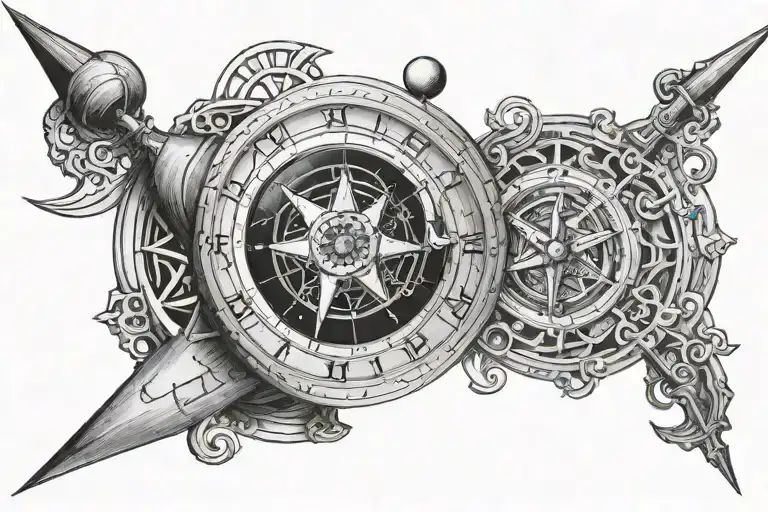 astrolabe tattoo design idea