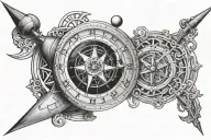 astrolabe tattoo design idea