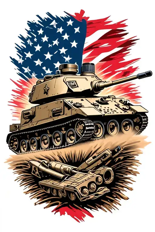 Abrams Tank tattoo design idea