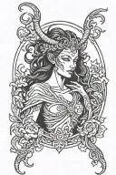 Virgo devil tattoo design idea