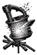 tig welding torch tattoo design idea