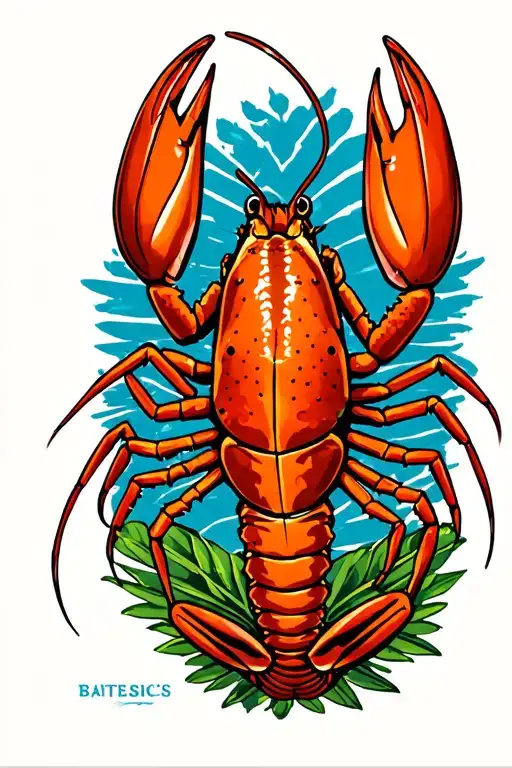 australian crayfish tattoo design idea