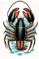 australian crayfish tattoo design idea