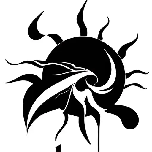 Filipino sun tattoo design idea