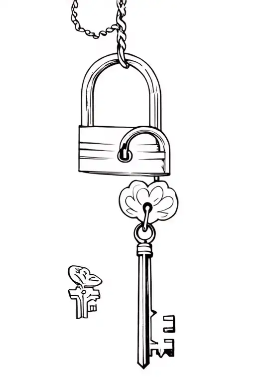 padlock and key separate couple tattoo design tattoo design idea