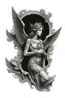 angel, in utero nirvana tattoo design idea