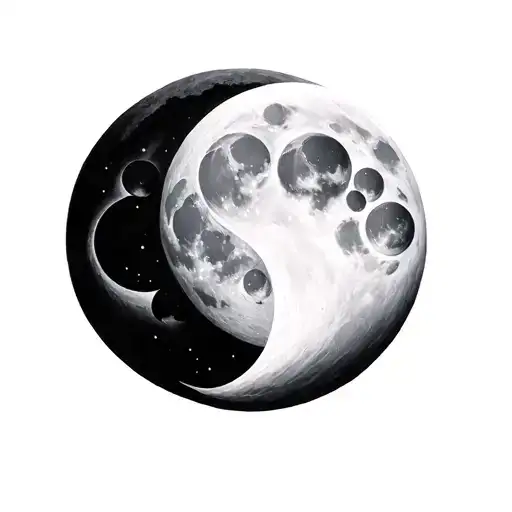  moons move in phases incorporated representing giveing grace to growth throughout life tattoo design idea