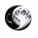  moons move in phases incorporated representing giveing grace to growth throughout life tattoo design idea