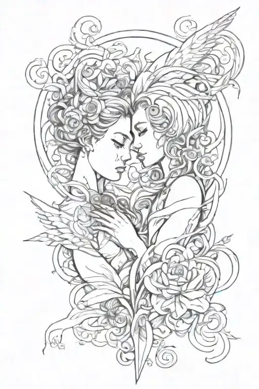 soul mate tattoo design idea