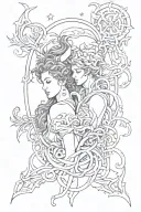 soul mate tattoo design idea