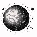 Constellation maps tattoo design idea