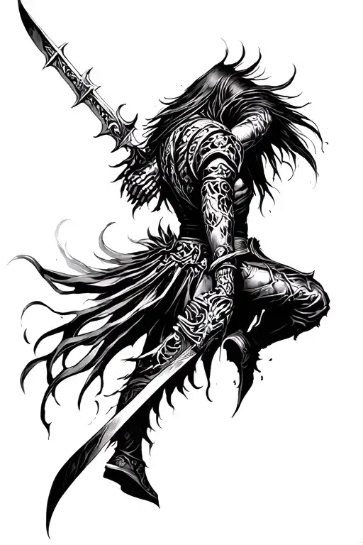 Artorias defending Sif tattoo design idea
