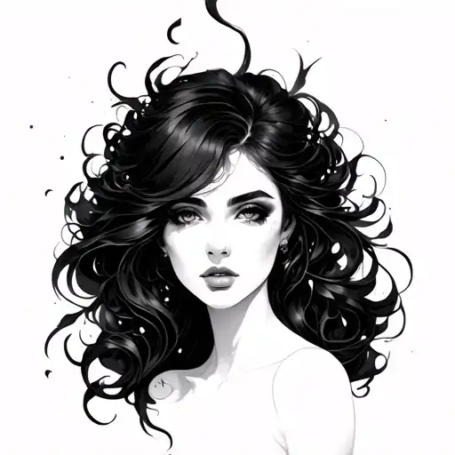 Dark Feminine Energy tattoo design idea