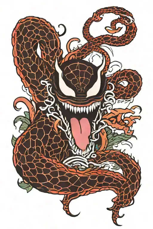 venom tattoo design idea