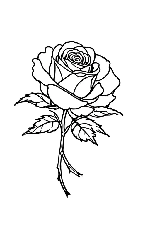 Yorkshire rose tattoo design idea