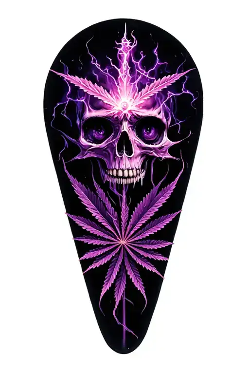 Slime black sabbath electric funeral weed tattoo design idea