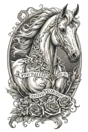pale horse tattoo design idea
