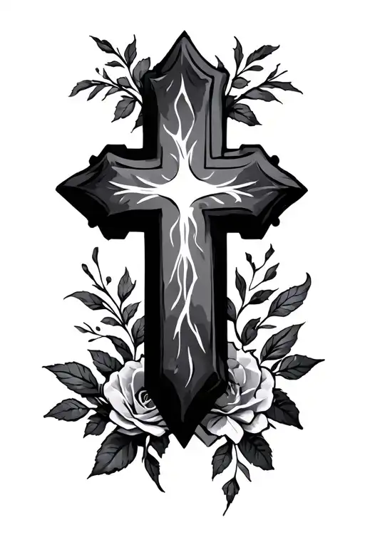 faded cross tattoo tattoo design idea