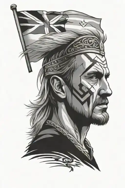 Ellie Mie bmw e30 danish flag viking face made tattoo design idea