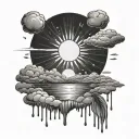 rain and sun tattoo design idea