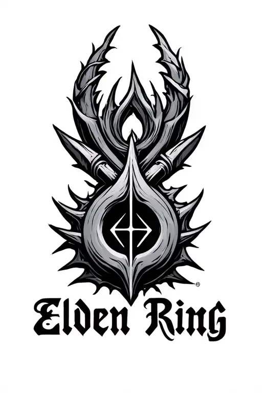 Elden Ring logo tattoo design idea