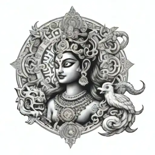 Hindu mythology tattoo design idea