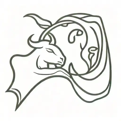 double taurus zodiac signs intertwined tattoo design idea