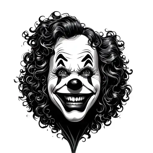 sad and happy clowns italian theater demonic subaru 555 22b tattoo design idea