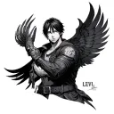 levi Ackerman attack on titan atlas holding tattoo design idea