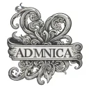 Adam and Monica name spelling tattoo design idea