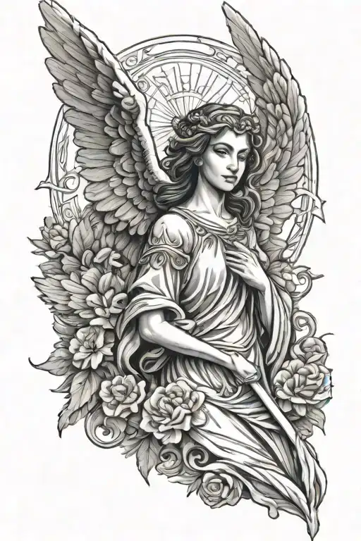 Biblically Accurate Angel tattoo design idea