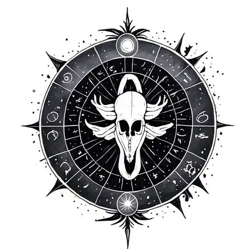 Cancer Astrology tattoo design idea