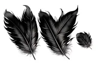 2 feathers tattoo design idea