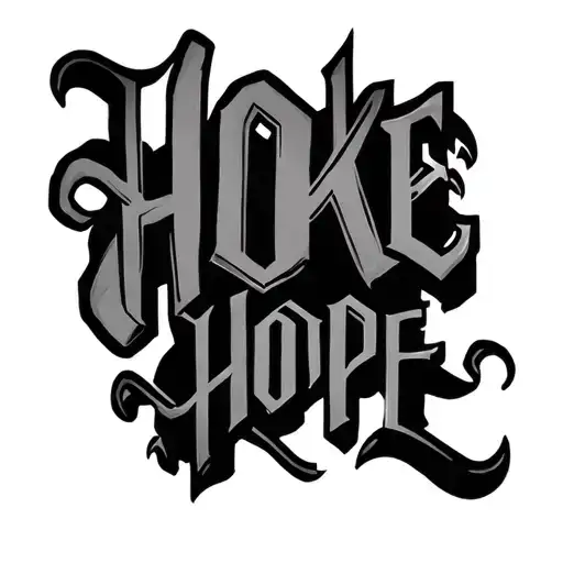 knuckle tattoo the word joke and upside down same word hope tattoo design idea