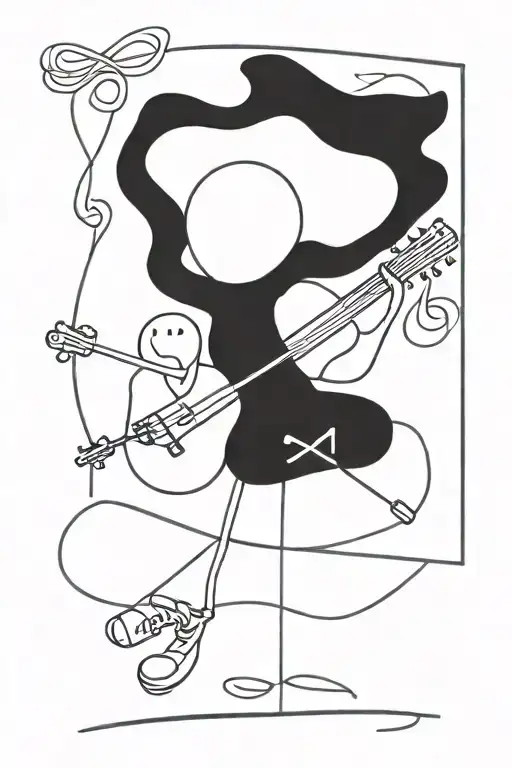 memory tatoo for dad with guitar and string date tattoo tattoo design idea