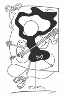 memory tatoo for dad with guitar and string date tattoo tattoo design idea