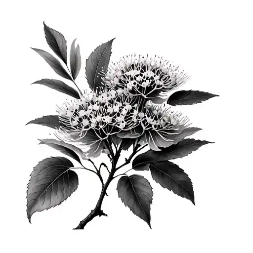 Pohutukawa tattoo design idea