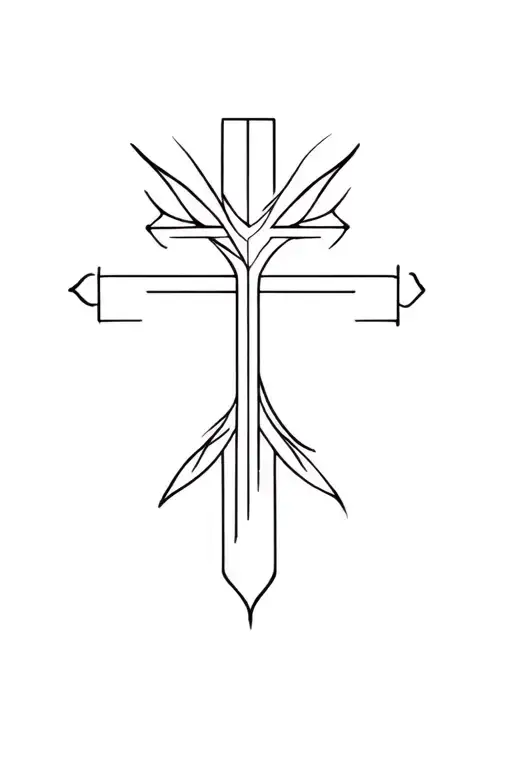 70x7 and a cross tattoo design idea