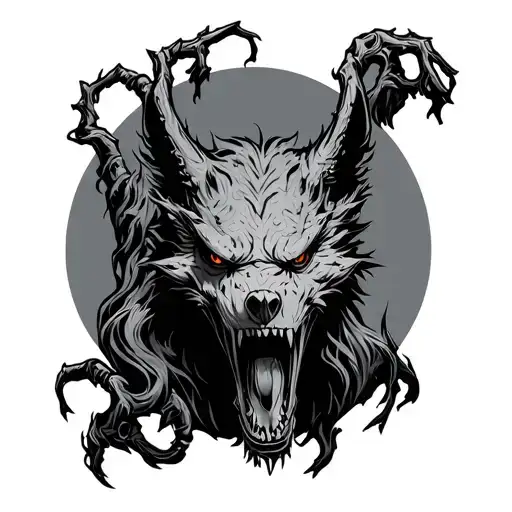 skinwalker tattoo design idea