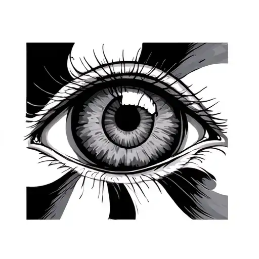 Greek evil eye tattoo design idea