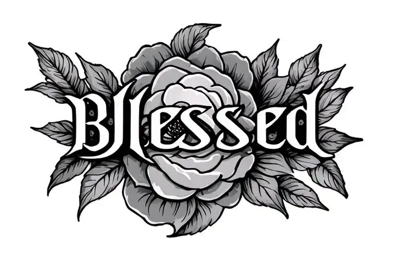 blessed tattoo design idea