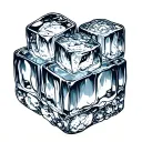 ice cubes tattoo design idea