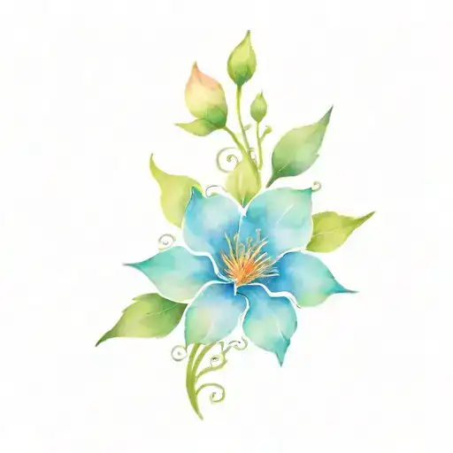 Let them wording included with this flower tattoo design idea