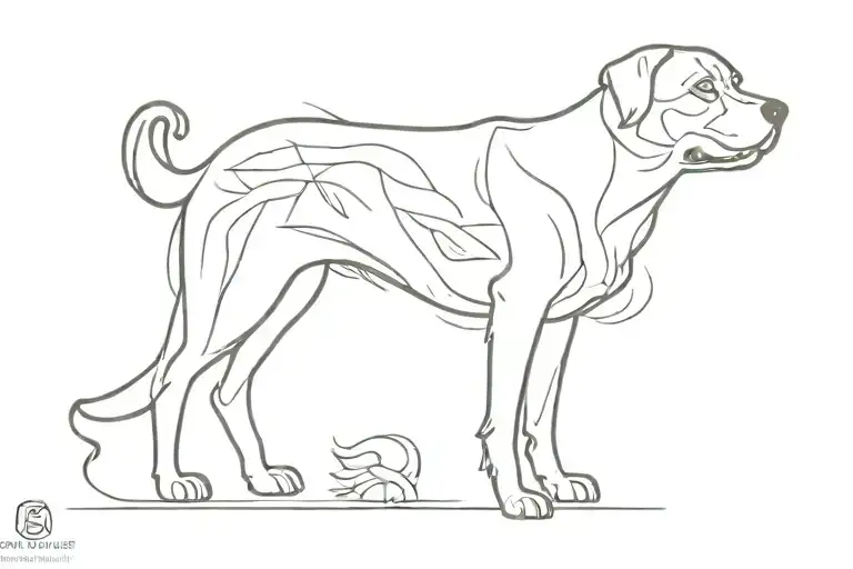 dog breed tattoo design idea