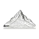 swiss alps scene tattoo design idea