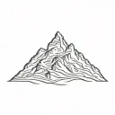 swiss alps scene tattoo design idea